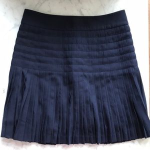 J. Crew Factory pleated Navy skirt
